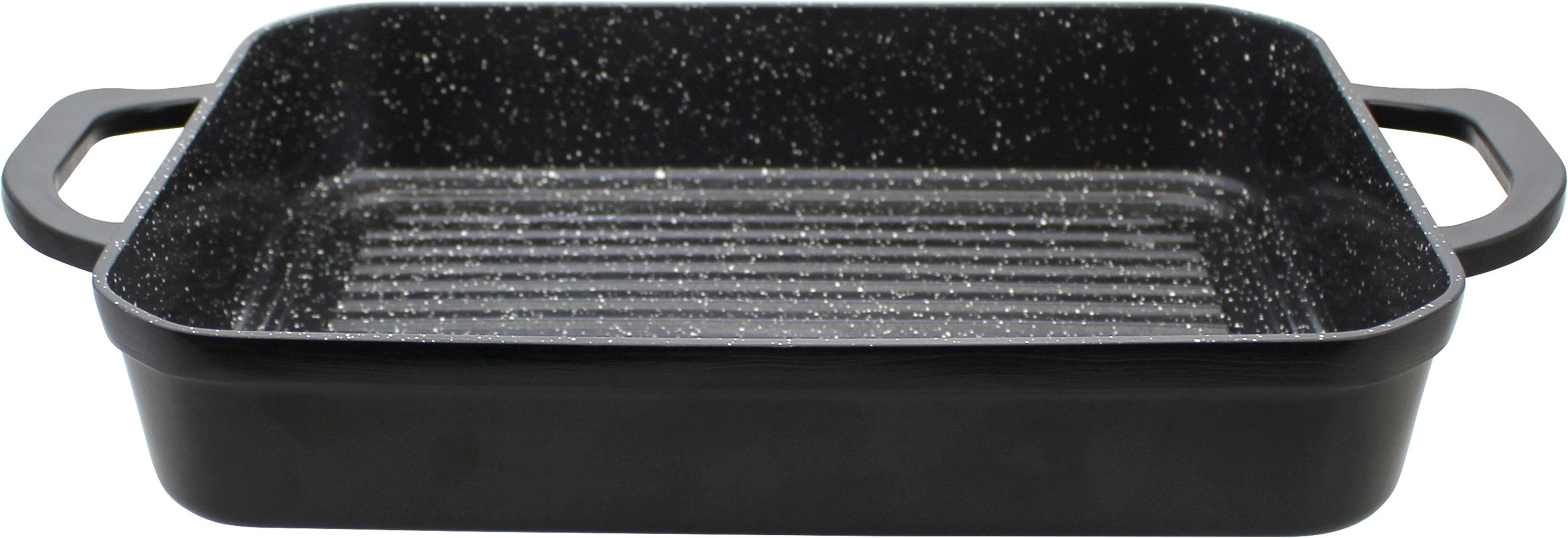 Elo Basic Auflaufform Belugo Rechteckbräter, Aluguss, (2-St), mit BBQ-Rillen