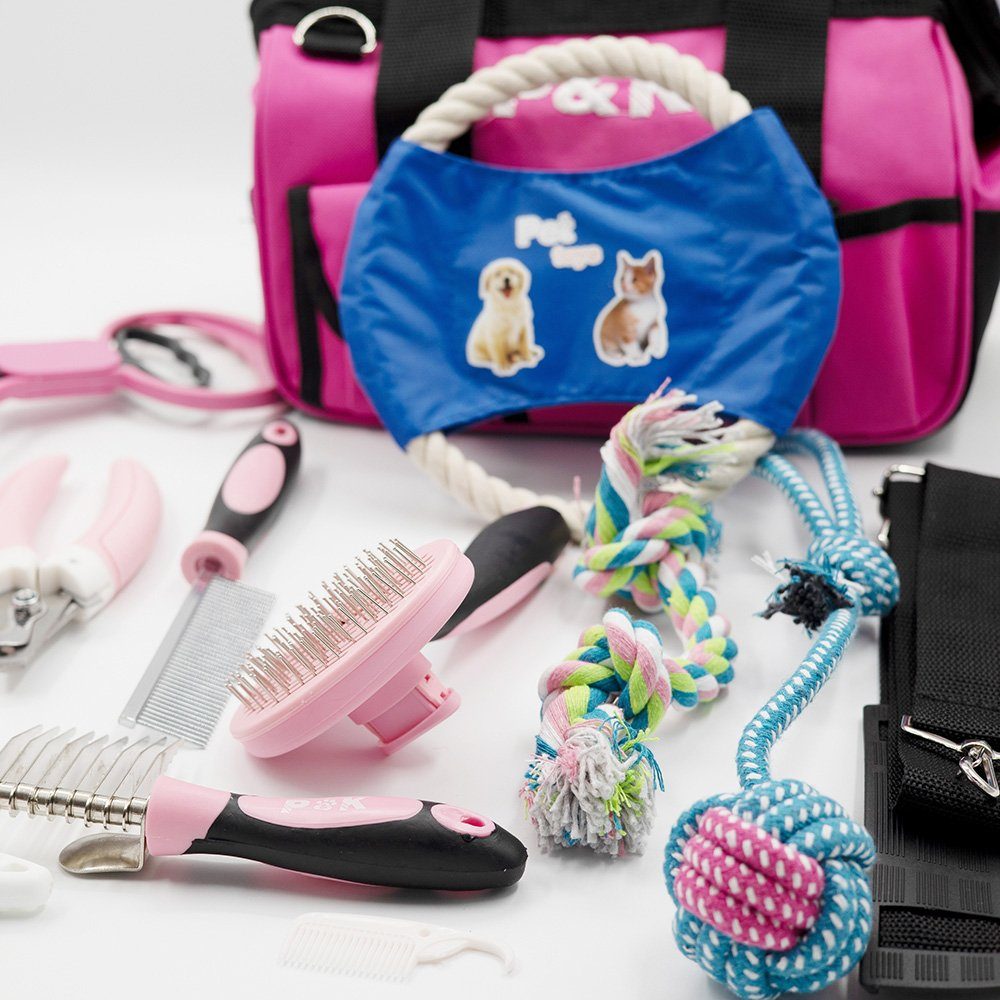 P & K Outdoor-Spielzeug P & K 15 teiliges Hundepflegeset Tierpflegeset günstig online kaufen