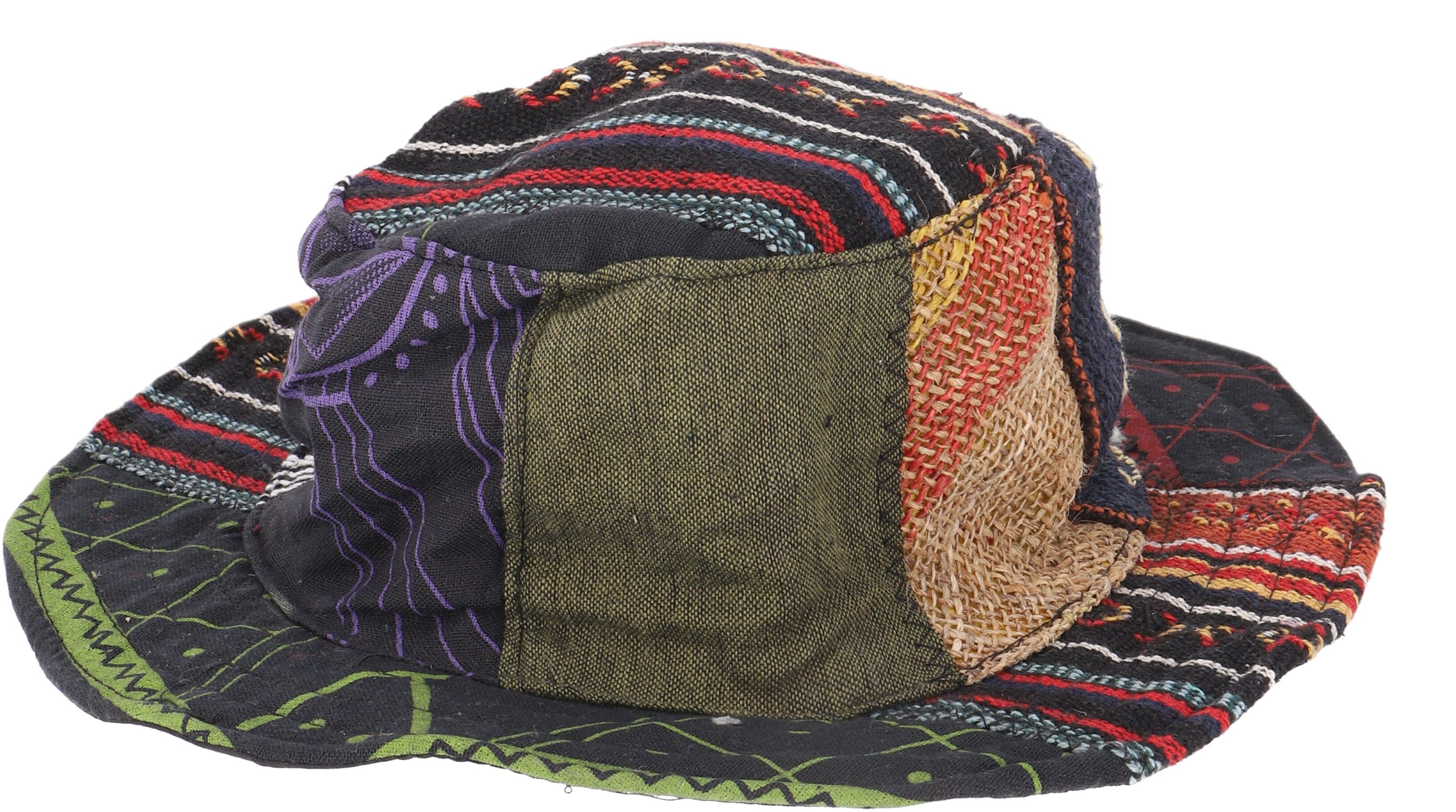 Guru-Shop Strickmütze Kinderhut, Sommerhut, natürlicher patchwork..