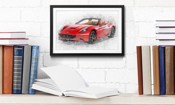 WandbilderXXL Bild mit Rahmen Red Devil, Auto, Wandbild, in 4 Größen erhältlich