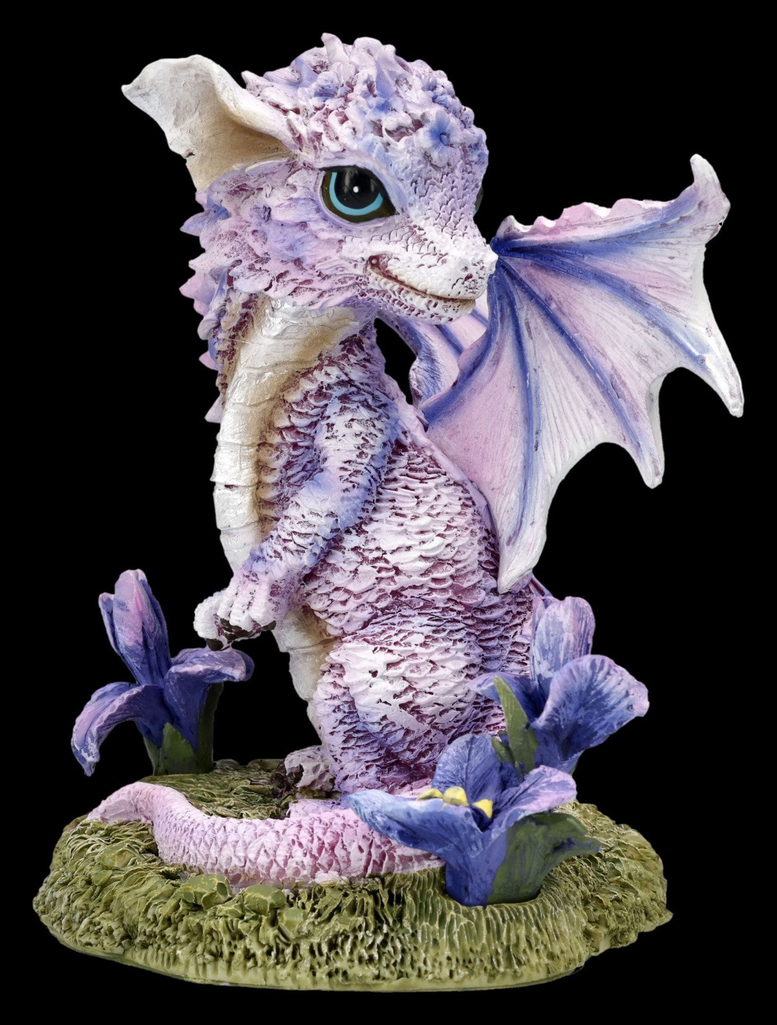 Figuren Shop GmbH Fantasy-Figur Drachen Herz Figur – Lila Fantasy Drache St günstig online kaufen
