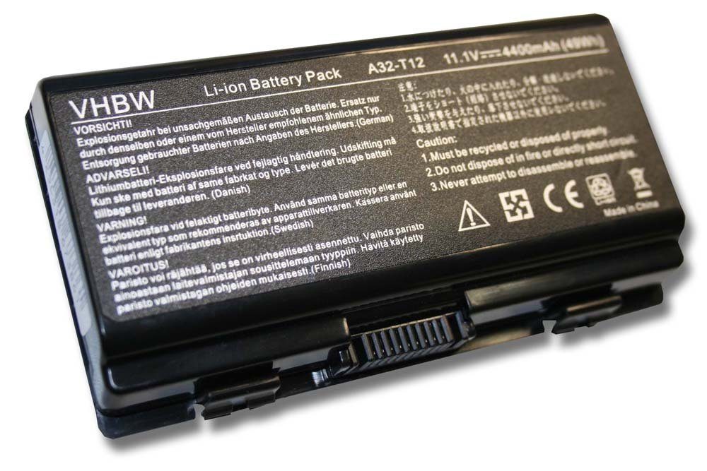 vhbw kompatibel mit Asus X-Serie X51, X51H, X51R, X51L, X51RL Laptop-Akku Li-Ion 4400 mAh (11,1 V)