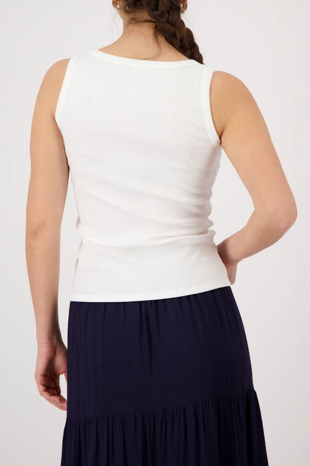 Monari Rundhalspullover 410621 weiß