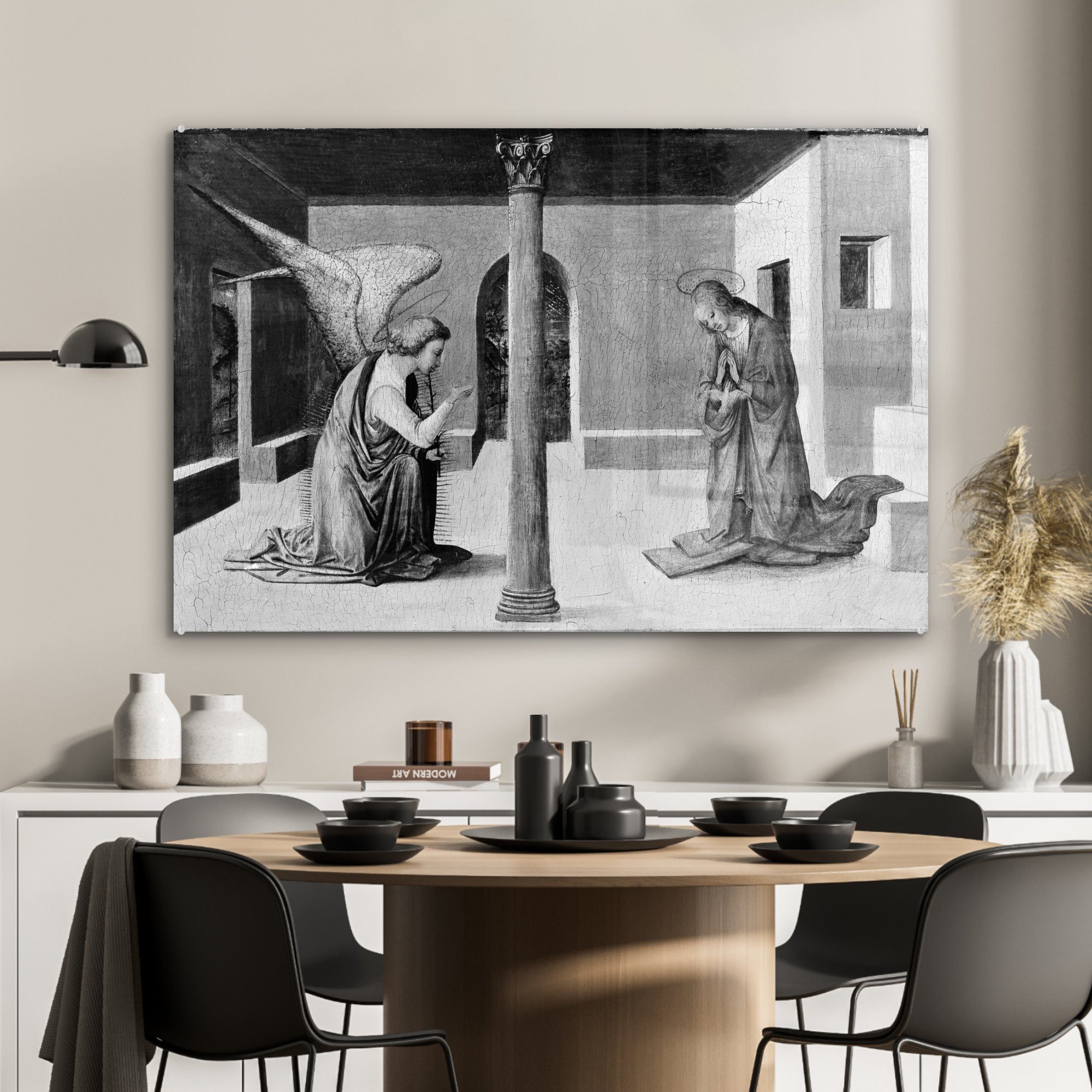 Schlafzimmer MuchoWow - St), Die Acrylglasbild von Lippi, Wohnzimmer Acrylglasbilder Ankündigung Gemälde Fra Filippo & (1