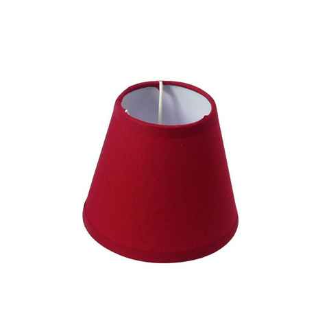 B&S Lampenschirm Mini Lampemschirm rot H 10,5 x Ø 12 cm für E14 Standardfassungen