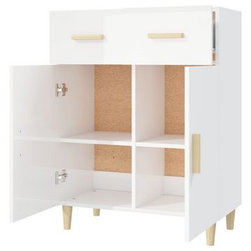 möbelando Kommode Torres (BxHxT: 69,5x89x34 cm), in Hochglanz-Weiß mit 2 Schubladen und 2 Türen