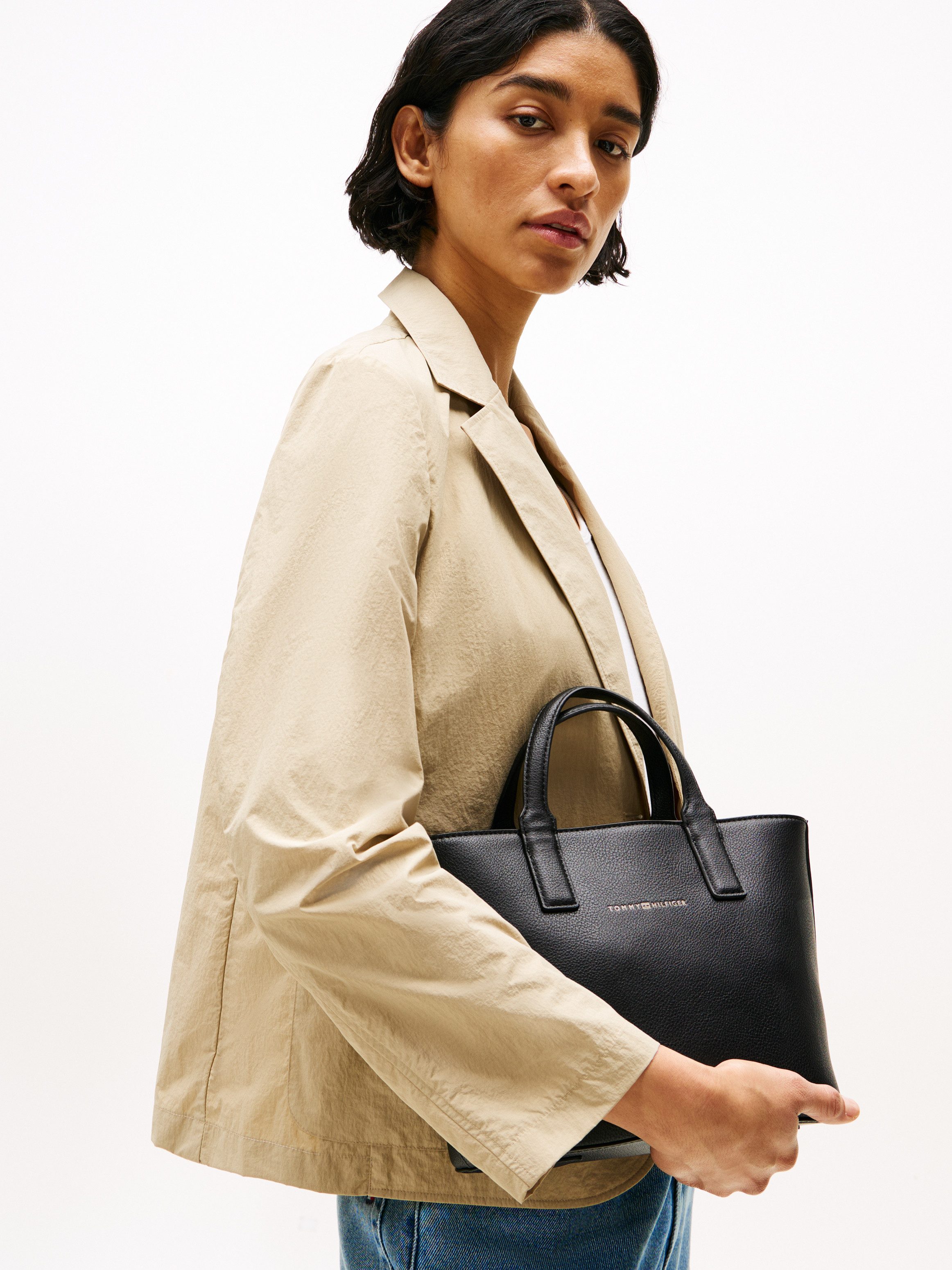 Tommy Hilfiger Henkeltasche TH LOGOTAPE MINI TOTE, Damen Umhängetasche, Sch günstig online kaufen