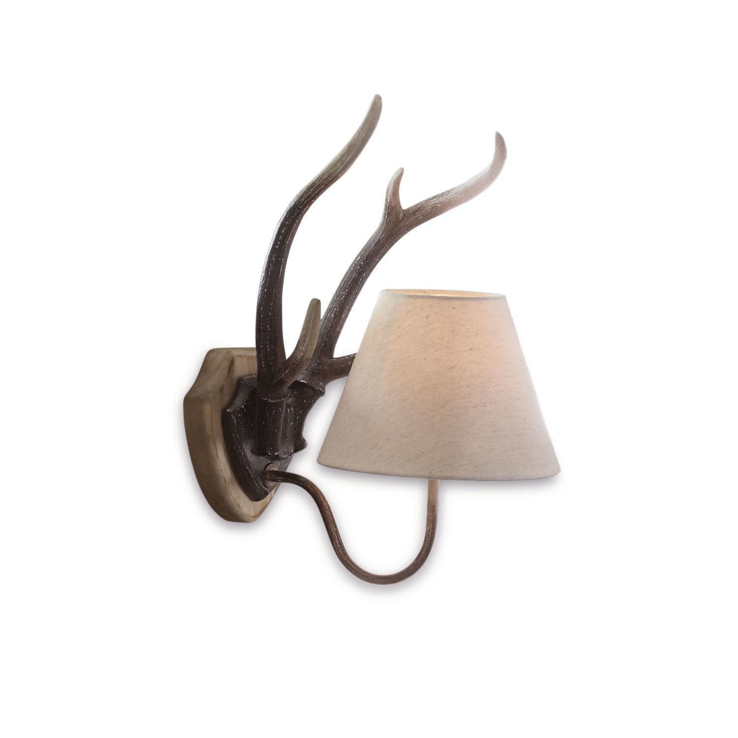 Mirabeau Wandleuchte Wandlampe Claira weiß/braun günstig online kaufen