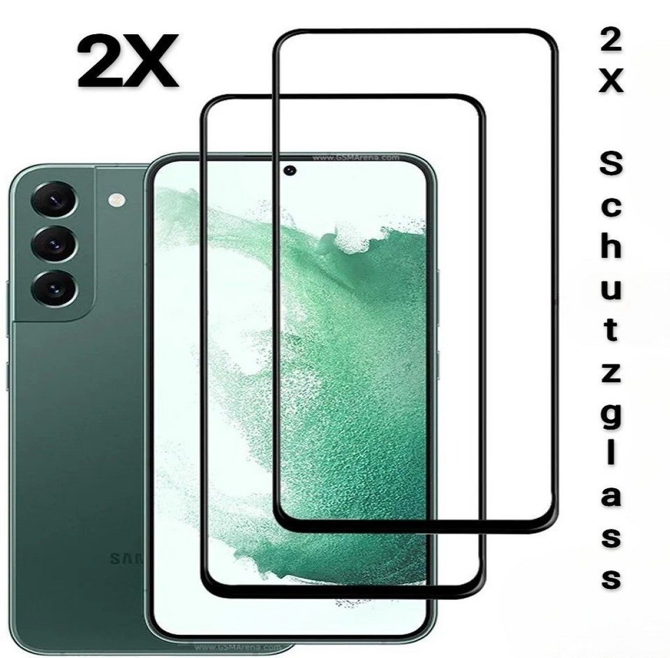 OLi Schutzfolie 2X 9D mit Ränder Displayschutzglas Kompatibel Samsung  Galaxy S24 Plus, (Spar-Set, 2-St), Stoßfeste Panzer Schutz Glass Kratzfest