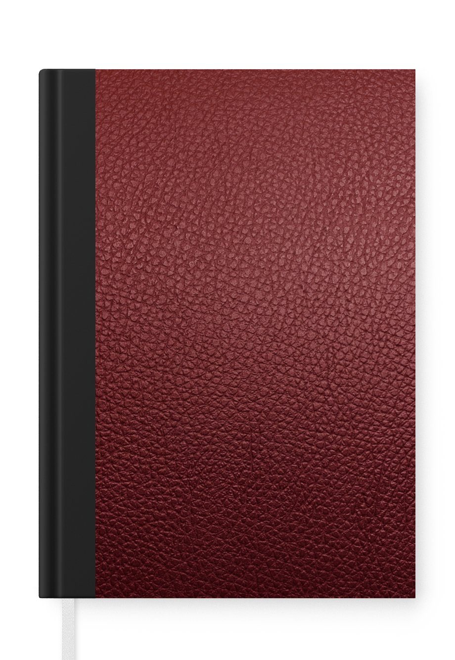 MuchoWow Notizbuch Leder - Lederoptik - Rot - Leicht, Notebook, Notizblock a5, Tagebuch, Journal Liniert