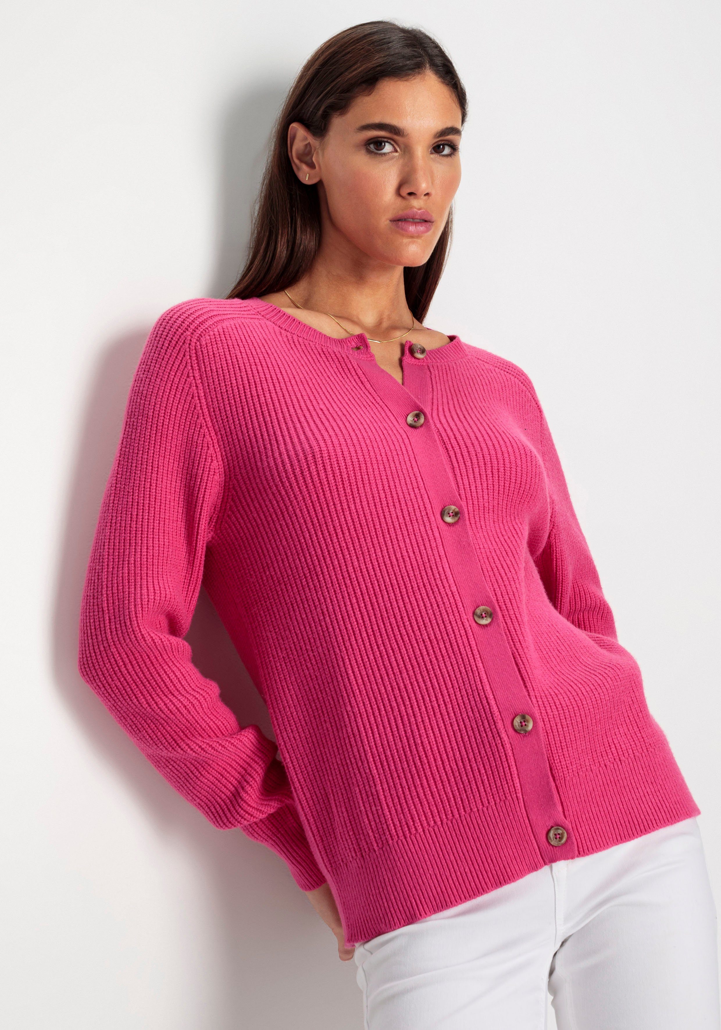 HECHTER PARIS Strickjacke mit Knopfleiste günstig online kaufen