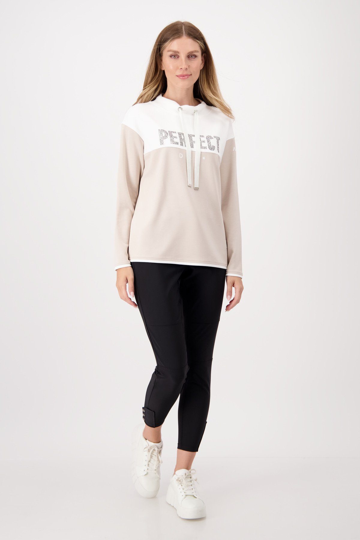 Sweatshirt off-white Kapuzensweatshirt Colourblocking Monari