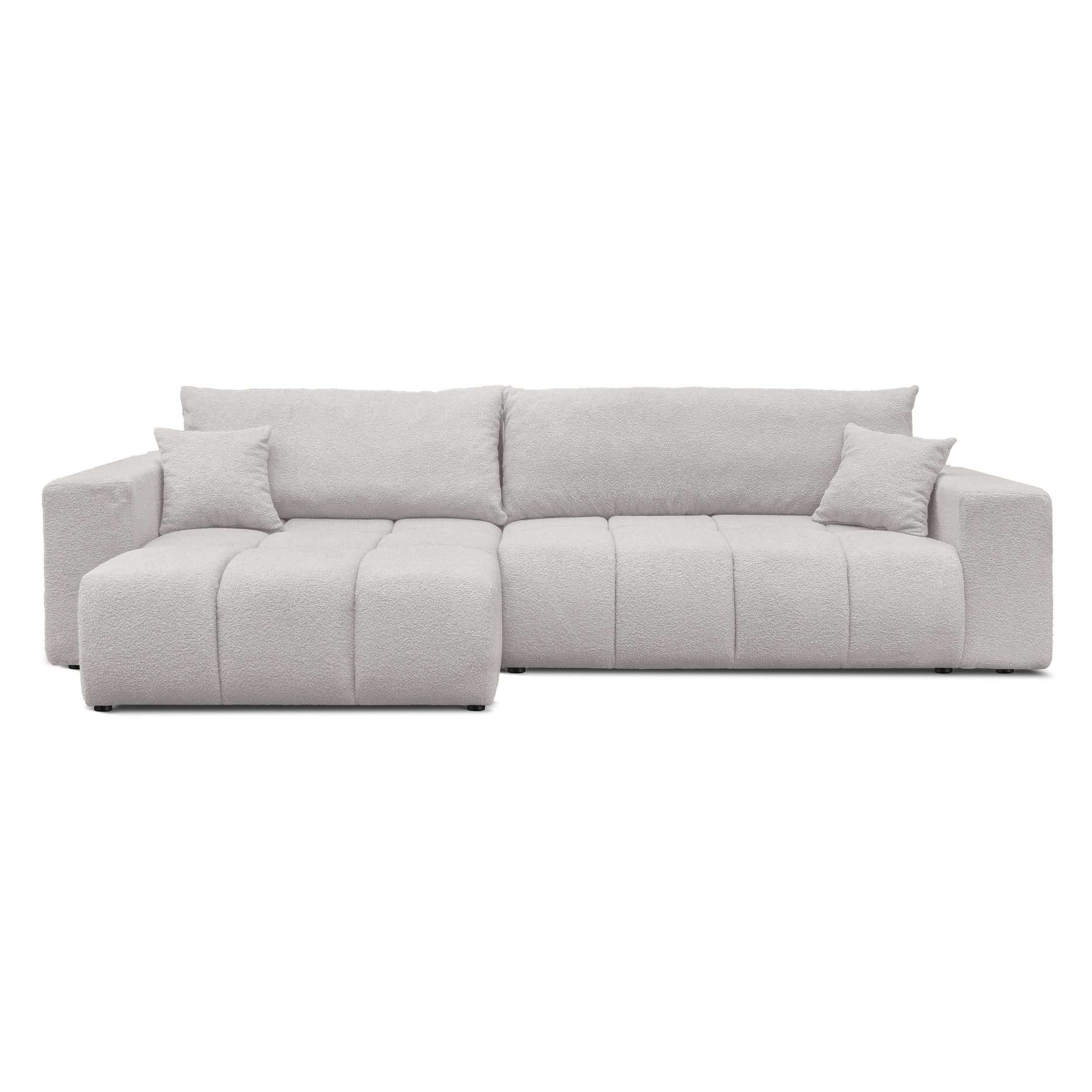 yourhouse24 Ecksofa OLI XL mit tiefer Steppung (278 cm) – Trend-Bouclé, Schlaffunktion, Seite universal – Bild 2 von 5
