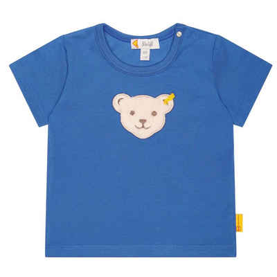 Steiff Langarmshirt Baby T-Shirt - Basic, Kurzarm, Teddy-Applikation