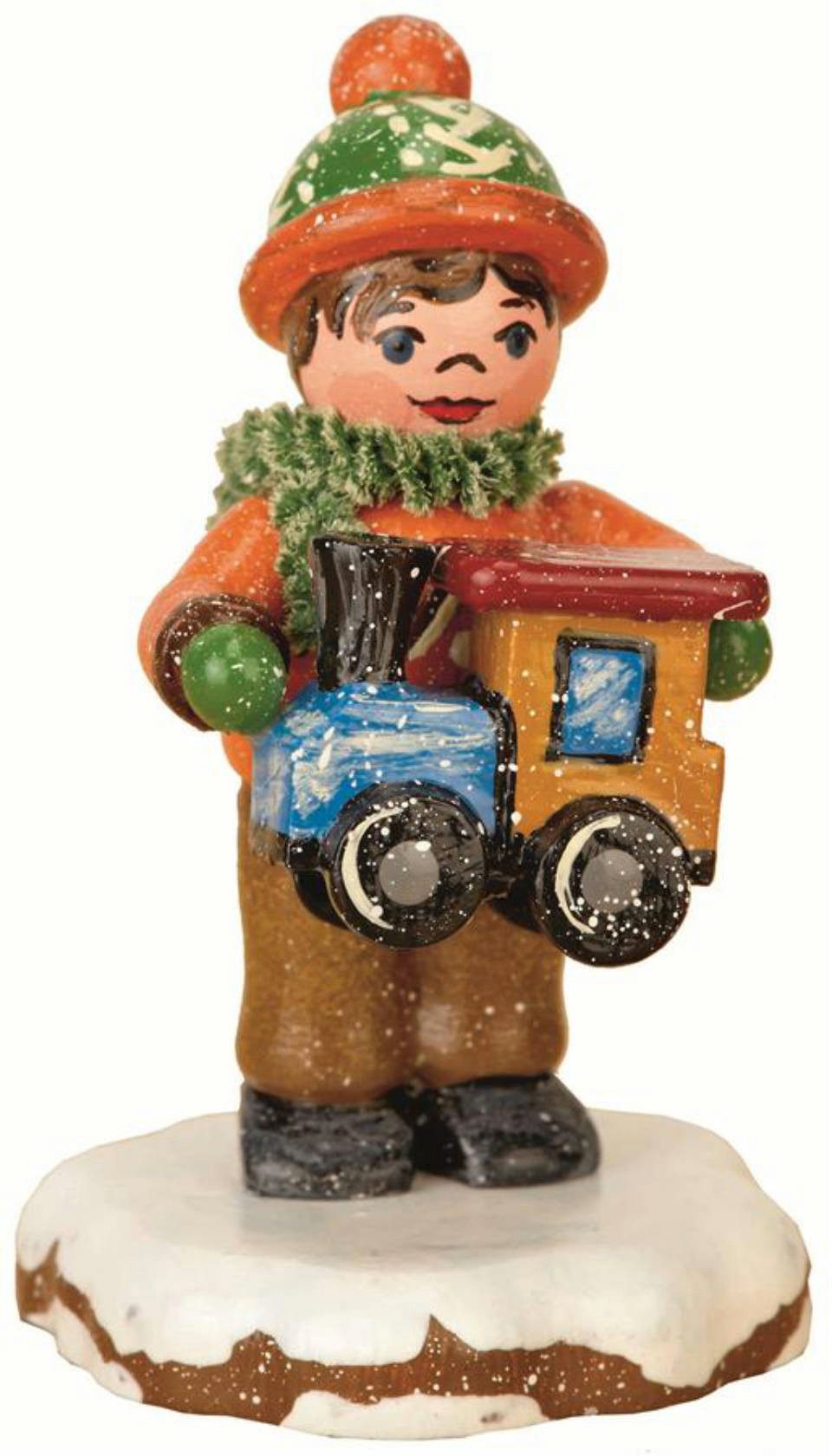 Hubrig Volkskunst Zschorlau Erzgebirge Sammelfigur Hubrig Winterkinder Paulchens Weihnachtswunsch