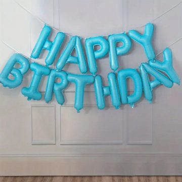Deggelbam Luftballon HAPPY BIRTHDAY Schriftzug Geburtstagsdekoration, Geburtstagsparty - Deko - Kindergeburtstag - Geburtstagsfeier