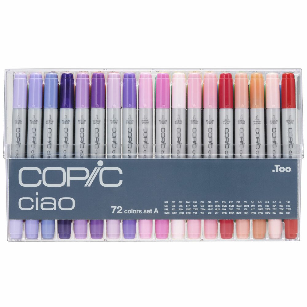 Marker Ciao Set A 72St: Hochwertige Marker in 72 Farben.