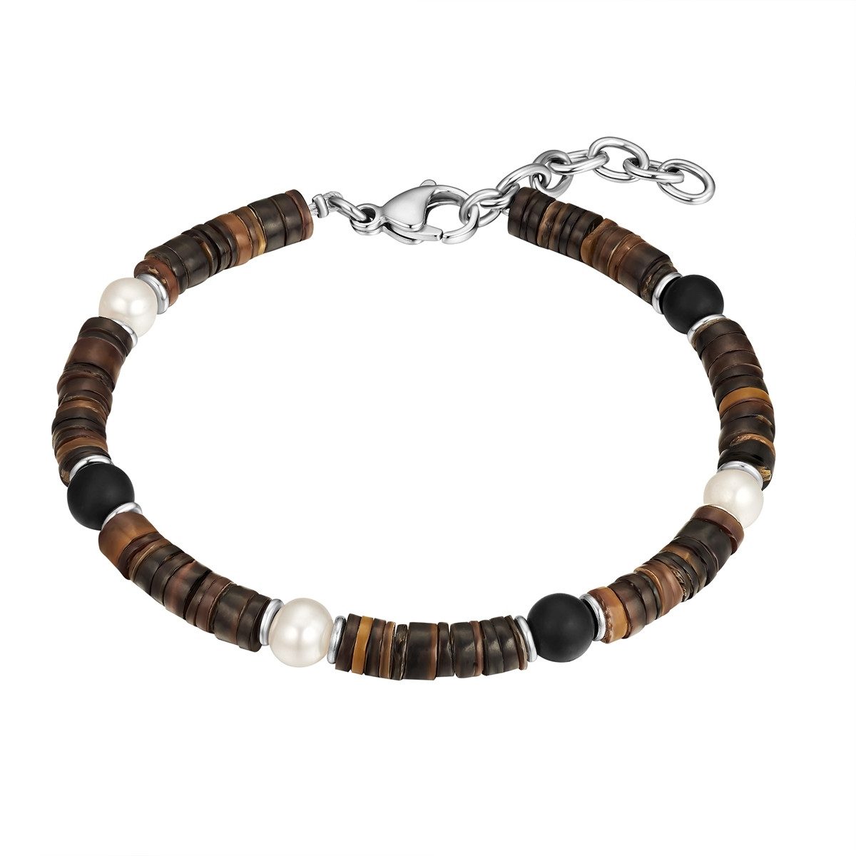 Perlenarmband braun