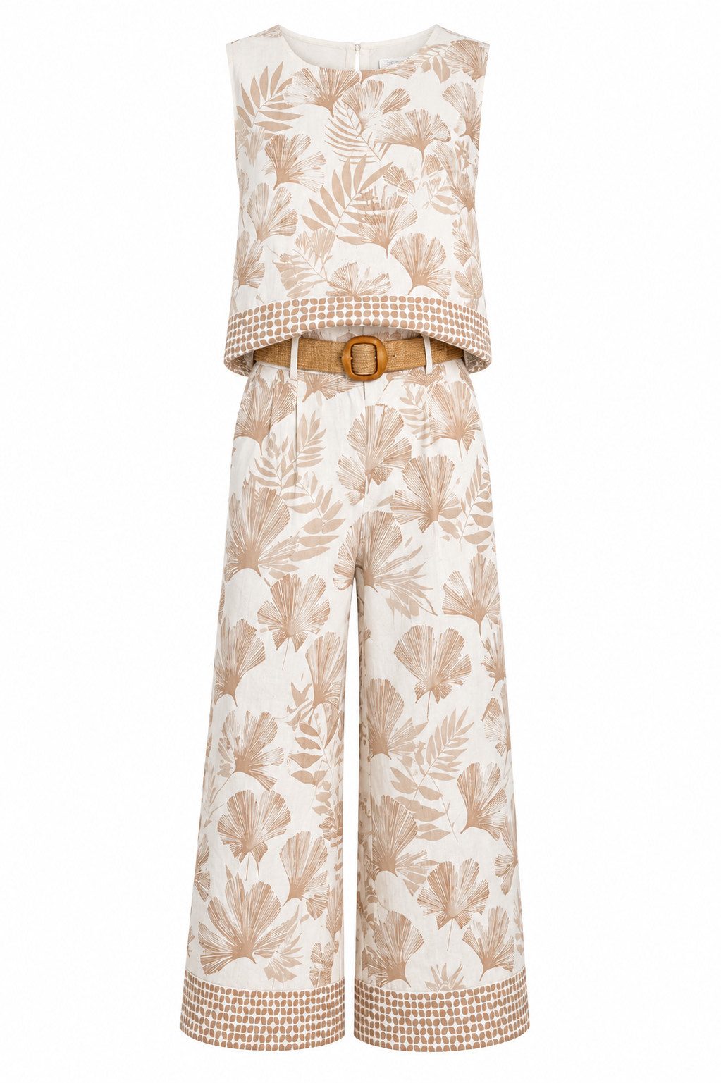 ITALY VIBES Hosenanzug - Zweiteiler für Damen - Set aus Culotte Hose und passendem Shirt ONE SIZE / passend für Größen M bis XL