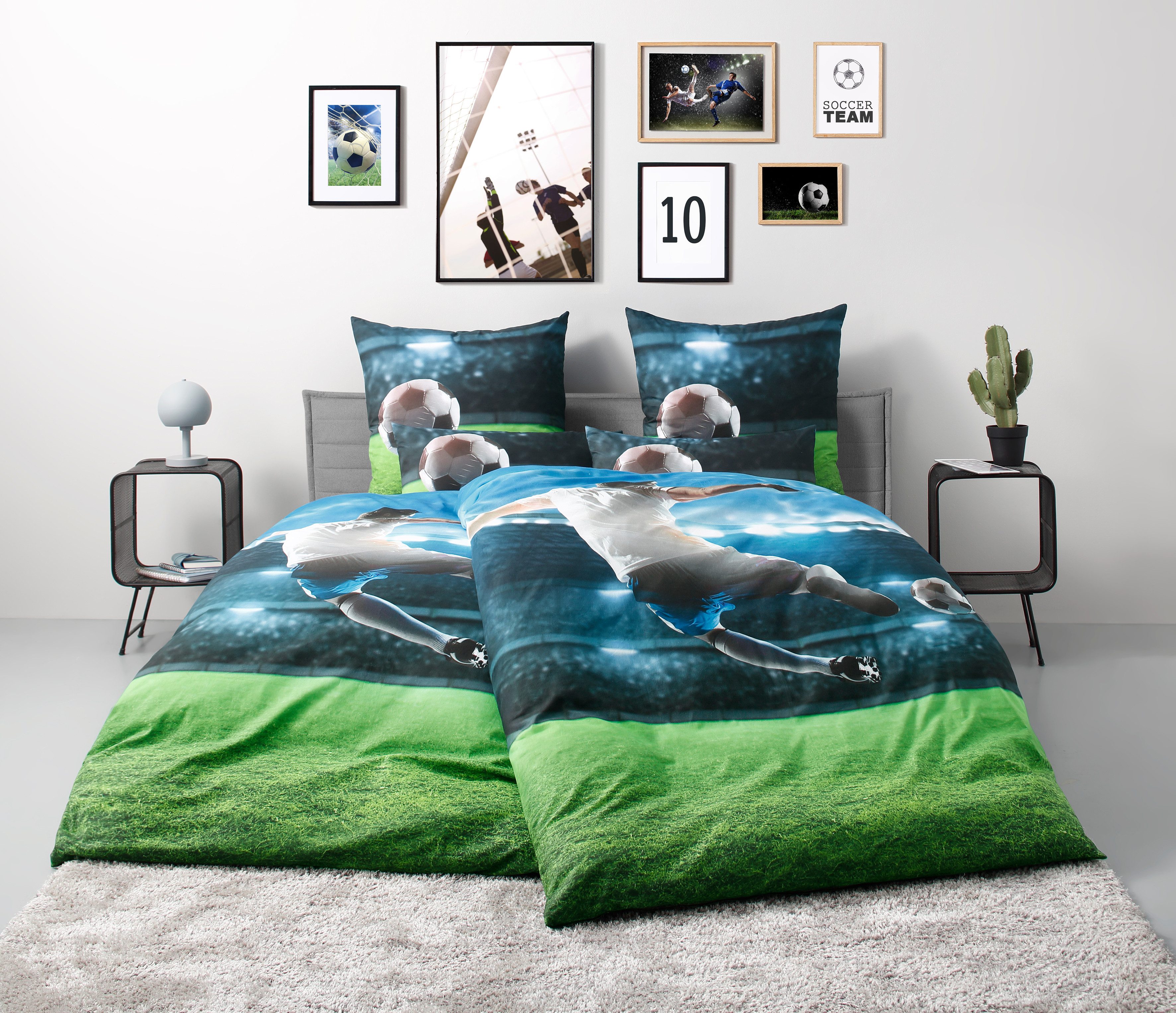 OTTO home Bettwäsche Joonas, Renforcé, 2 teilig, Fußball, American Football