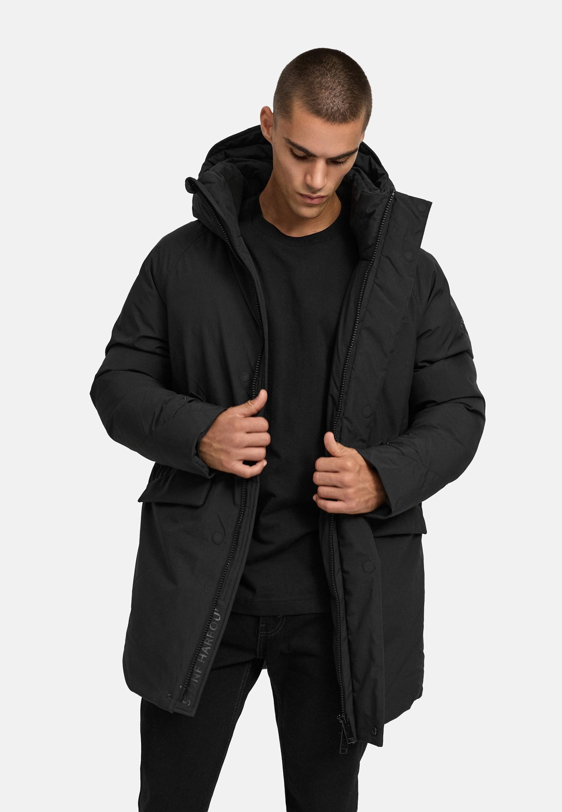 Stone Harbour Wintermantel Emriis XX Warmer Herren Mantel mit Magnet-Knöpfen