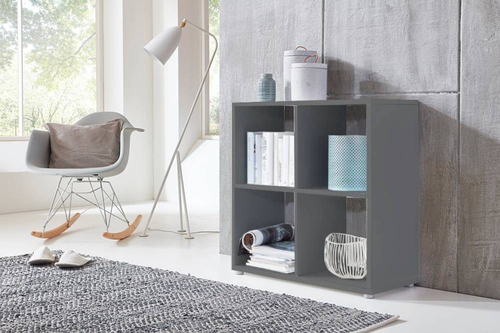 BMG Möbel Standregal NIZZA, Aktennregal, Würfelregal mit 4 Fächern, Made in günstig online kaufen