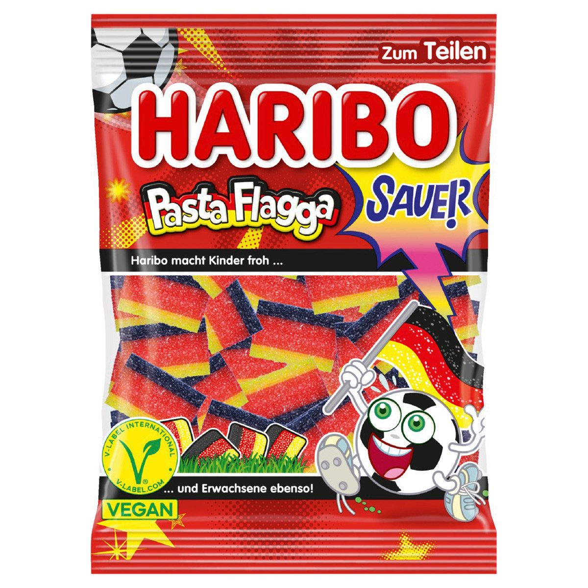 HARIBO Süßigkeit, Haribo Pasta Flagga saure Fruchtgummi Kaubonbons fruchtig 160g