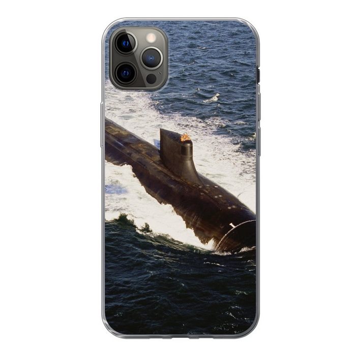 MuchoWow Handyhülle Ein U-Boot geht unter Wasser Handyhülle Apple iPhone 12 Pro Max Smartphone-Bumper Print Handy