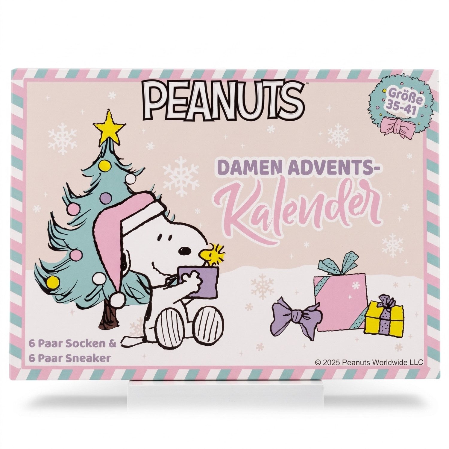Sockswear Freizeitsocken PEANUTS DAMEN Strümpfe Adventskalender 12 Paar Socken 35-41 Style