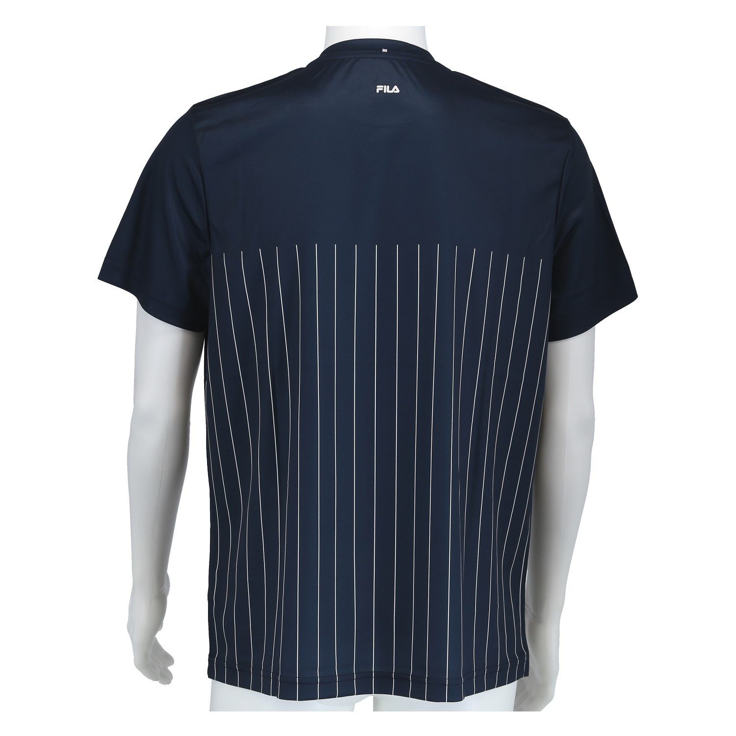 Fila T-Shirt Mika Stripes (angenehmes Tragegefühl) peacoatblau/white Herren
