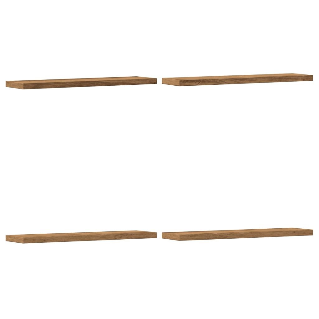 vidaXL Bücherregal Wandregale 4 Stk. Artisan-Eiche 40x10x1,5 cm Holzwerksto günstig online kaufen