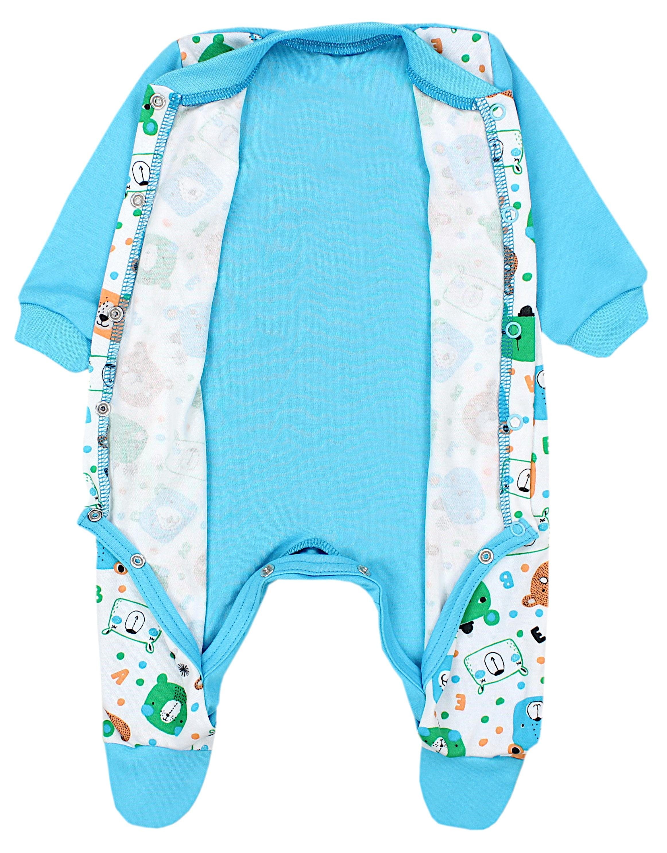 Pack TupTam Schlafanzug mit Schlafoverall Baby Jungen Fuß Schlafstrampler Farbenmix 5 Langarm 3er