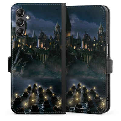 DeinDesign Handyhülle Hogwarts by Night, Samsung Galaxy A14 5G Hülle Handy Flip Case Wallet Cover