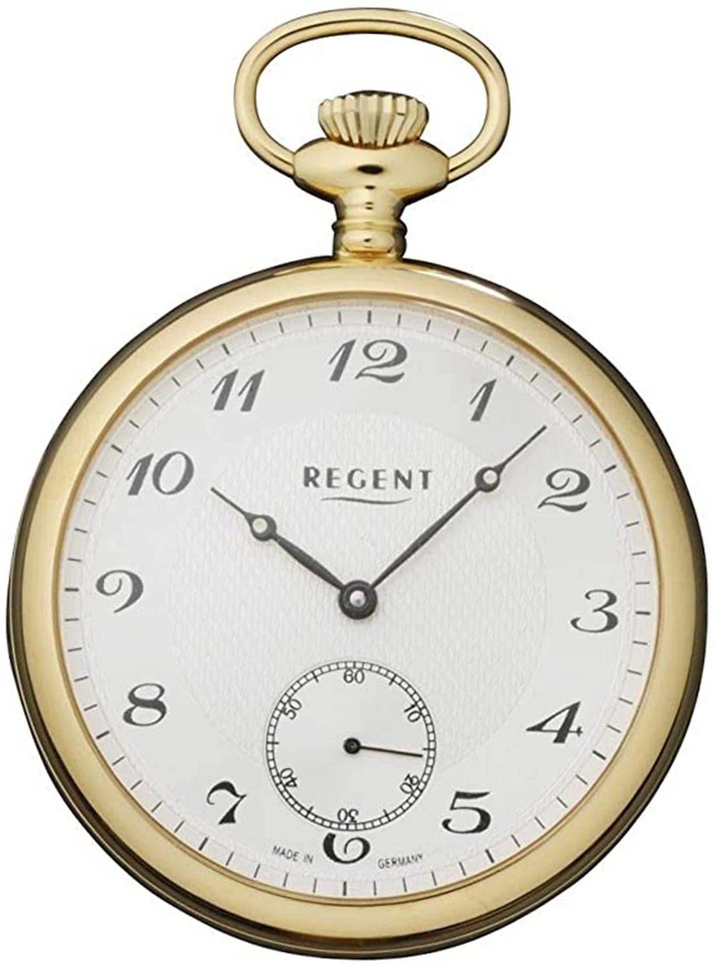 Regent Taschenuhr Regent Herren rundes groß (Analoguhr), Herrenuhr, Taschenuhr Elegant, (ca. Gehäuse, silber 53mm)