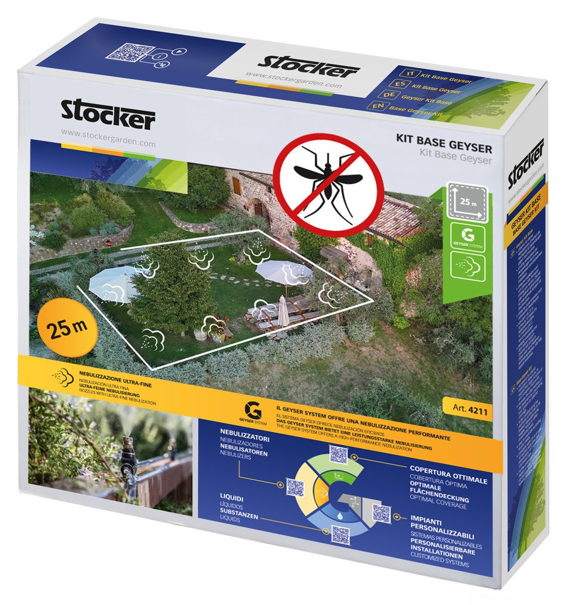 Stocker Insektenvernichter Stocker Geyser Zubehör-Set Kit Base 25 m ø 6 mm