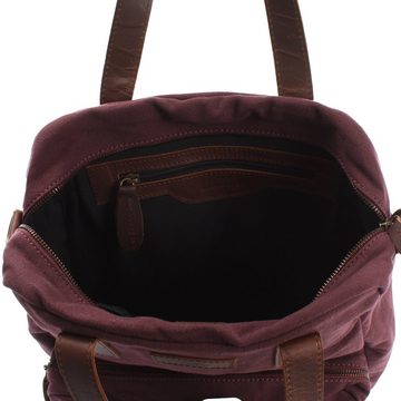 LECONI Freizeitrucksack Rucksack Umhängetasche Damen Herren Leder Canvas LE1014