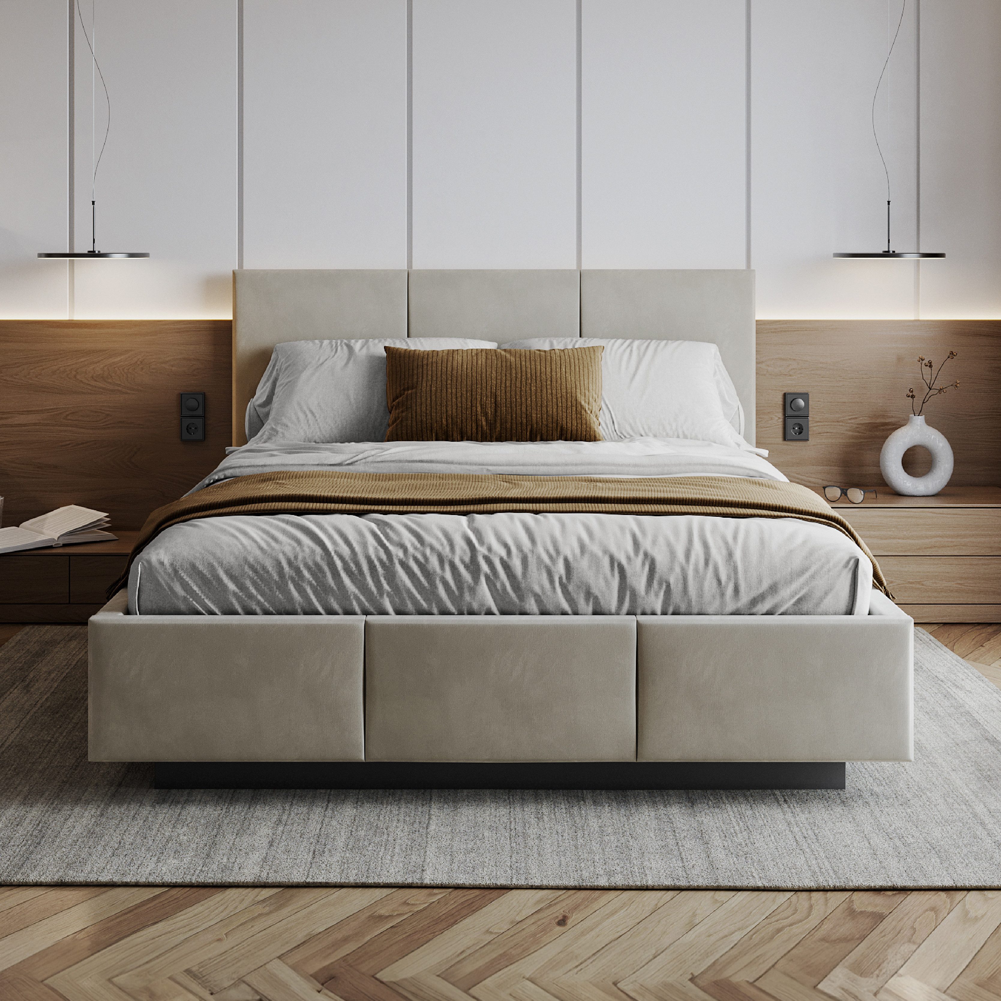 FDM Polsterbett ALMADA modern mit Bettkasten MADE IN EU - mit hochwertigem günstig online kaufen