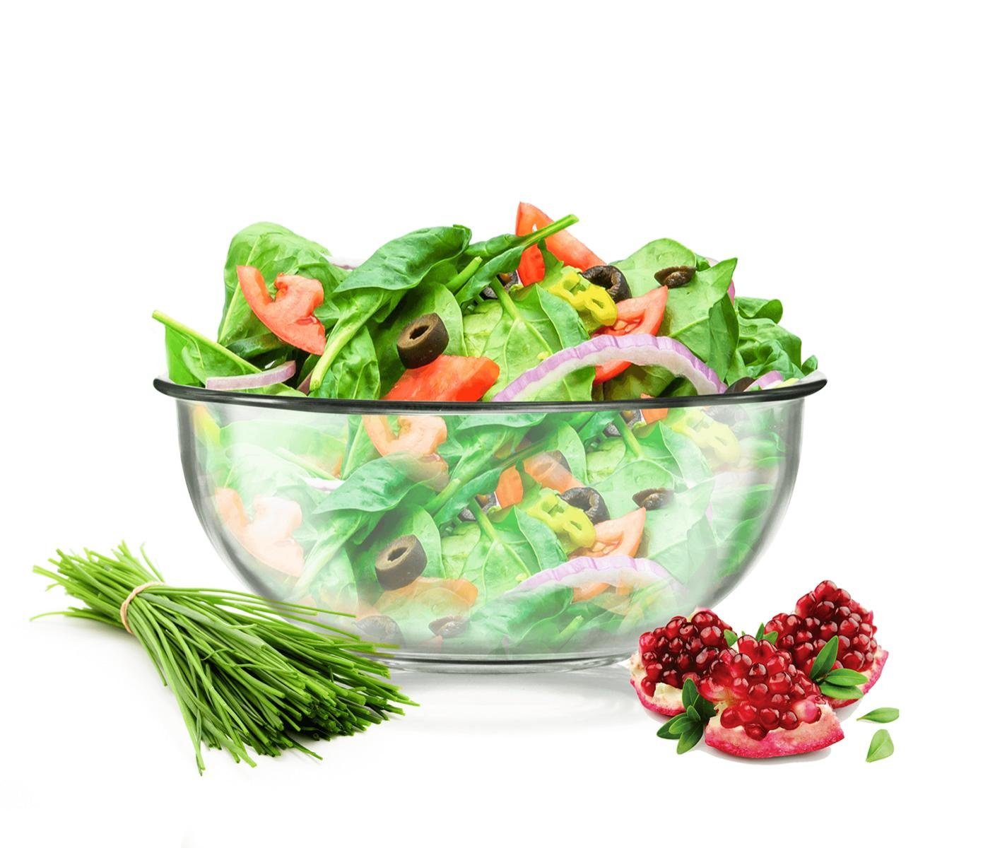 Schale Salatschale 3L Salatschüssel Servierschale Schüssel Hitzebeständig