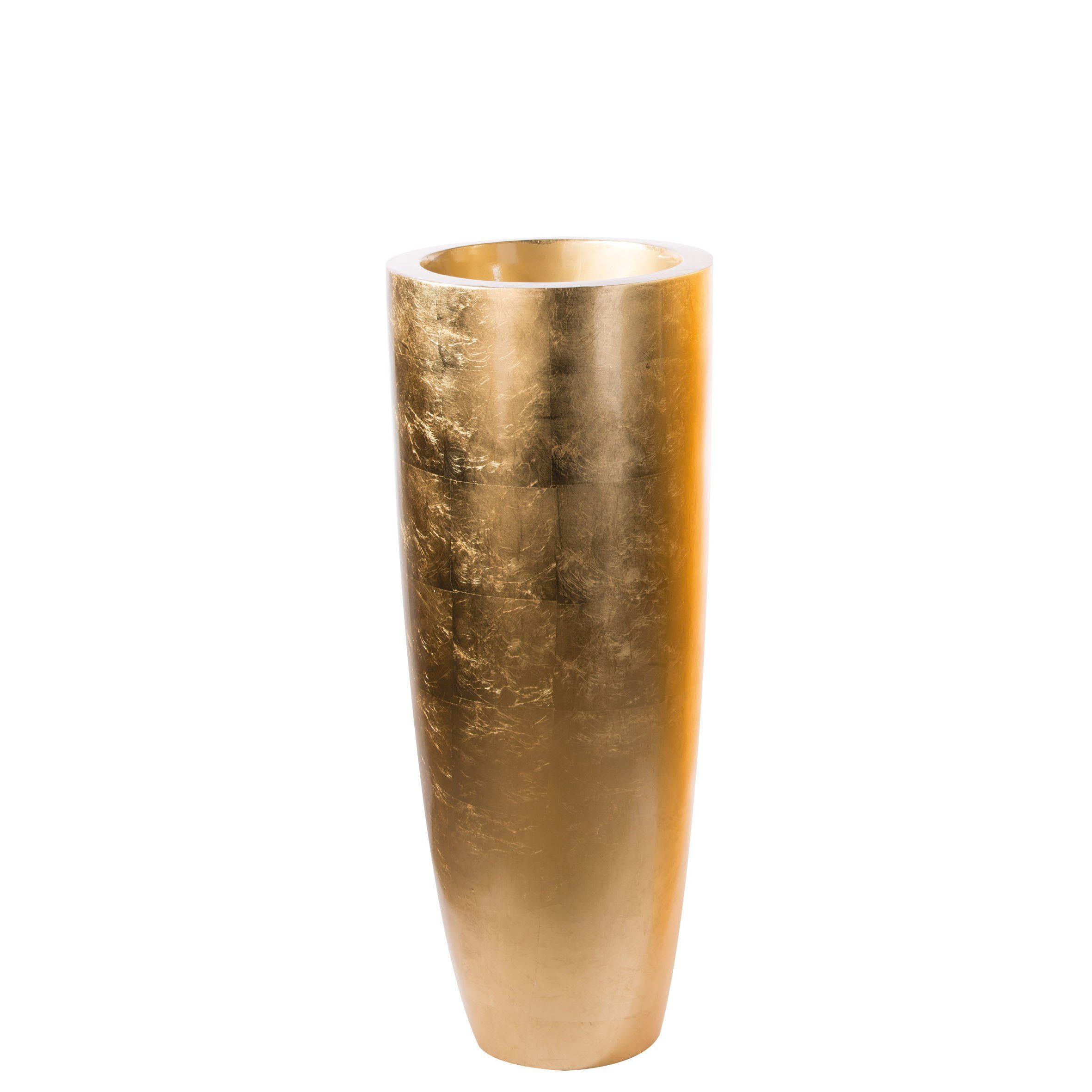 GILDE Übertopf GILDE Pflanzgefäß Konus - gold - H. 92cm x B. 36cm (1 Stück)