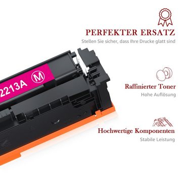 Toner Kingdom Tonerpatrone 4er 207A 207X für HP Color Laserjet Pro MFP, (M283fdw M283fdn M282nw Drucker, 4-St)
