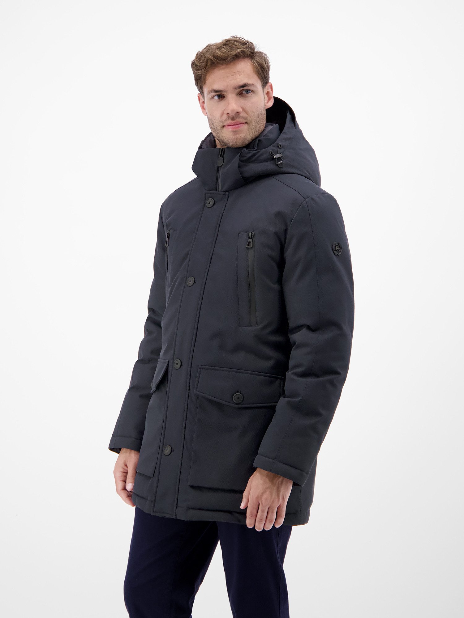 LERROS Parka Herren-Parka in Twillstruktur