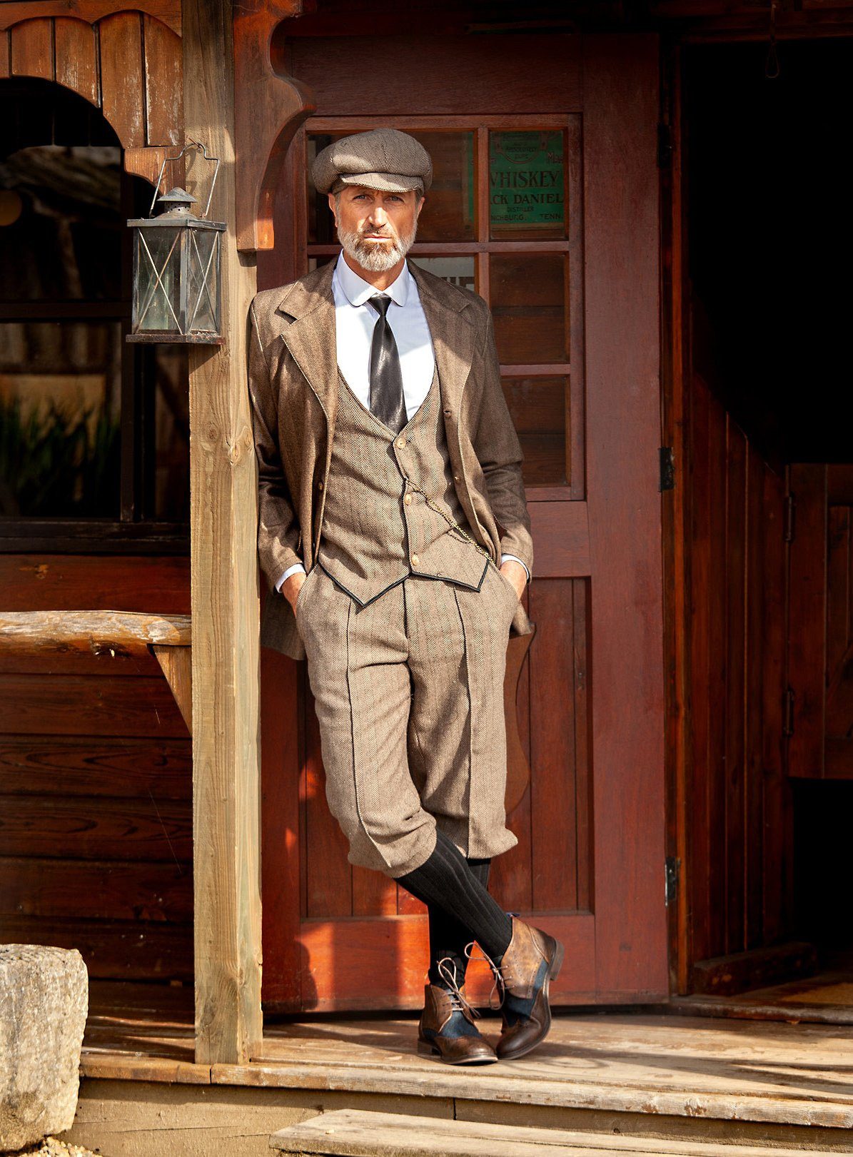 Metamorph Kostüm 20er Dandy braun - Karneval Faschingskostüm Herren, Elegante Kombination aus Weste, Hose und Mütze