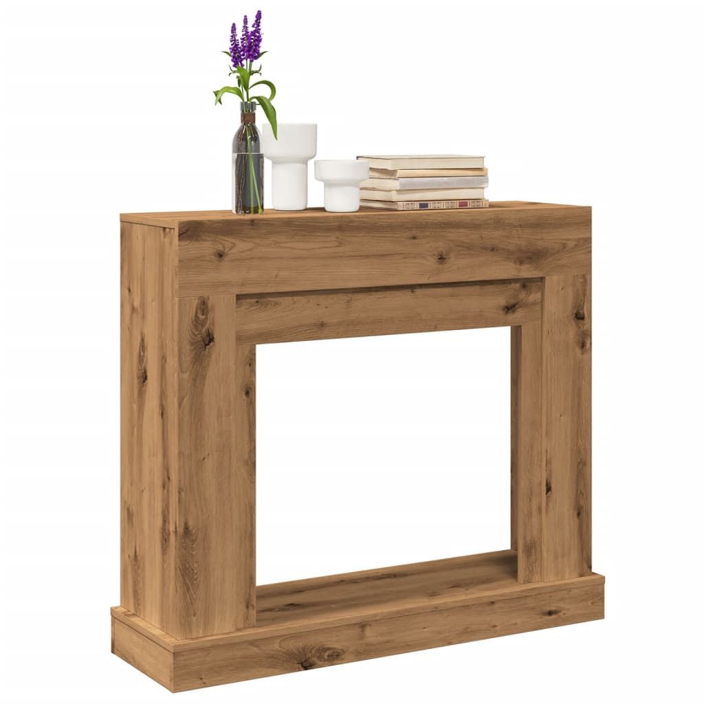 vidaXL Bodenschutzplatte NA Kaminumrandung Artisan-Eiche 100x30x87,5 cm Spanplatte