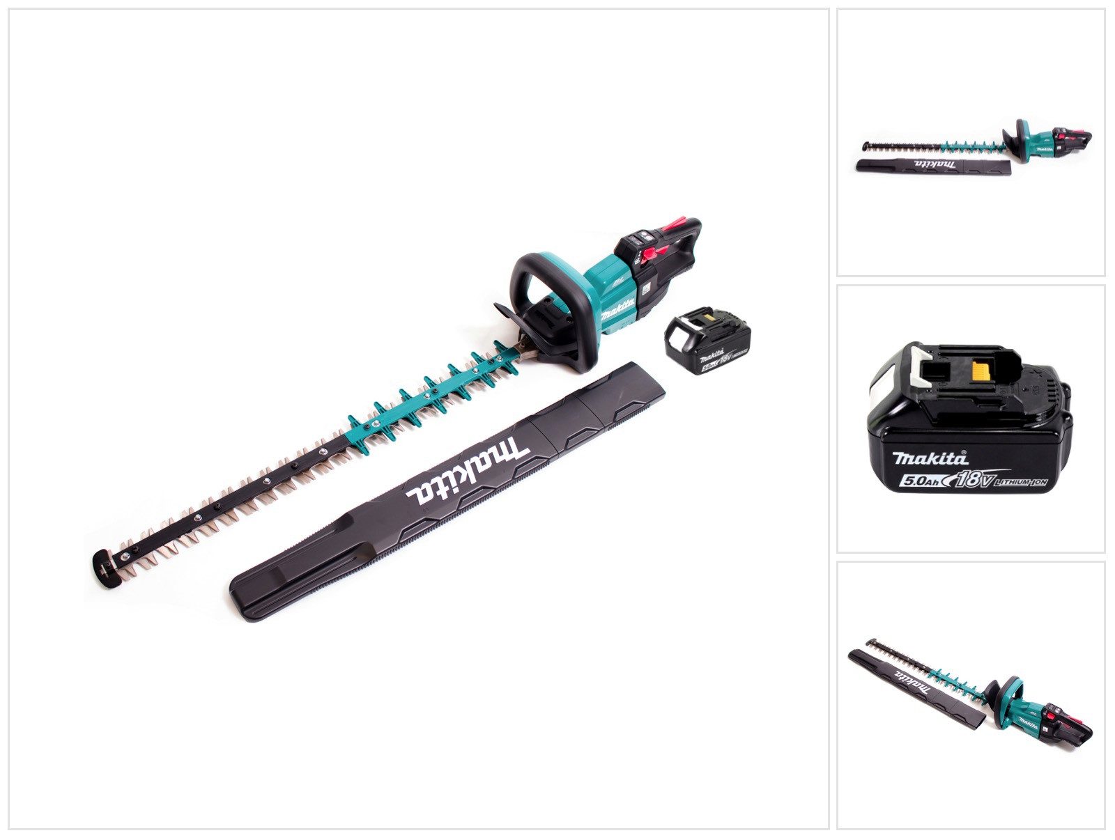 Makita Akku-Heckenschere DUH 751 T1 Akku Heckenschere 18V 75 cm Brushless + 1x Akku 5,0Ah - oh