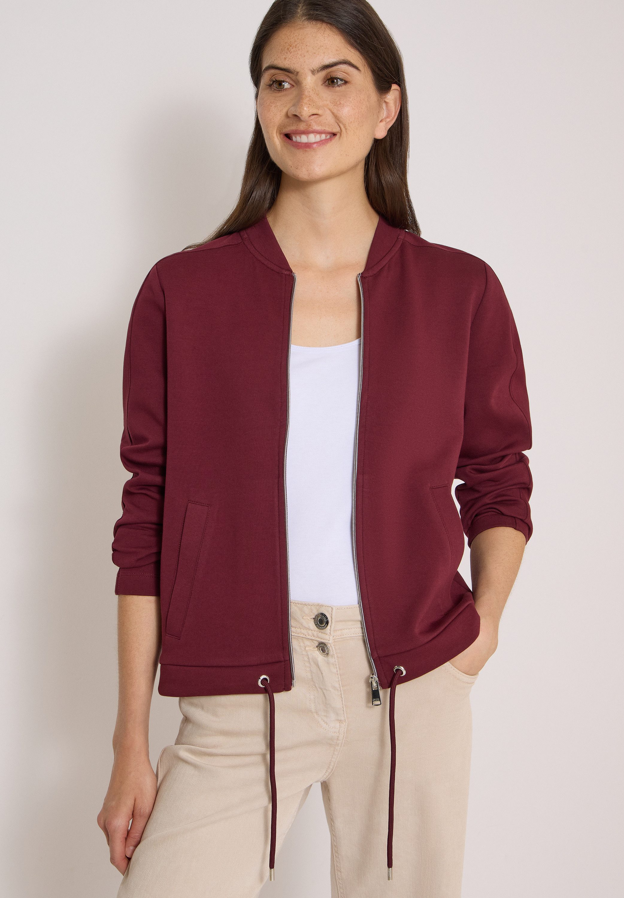 CECIL Sweatjacke mit Tunnelzug am Saum