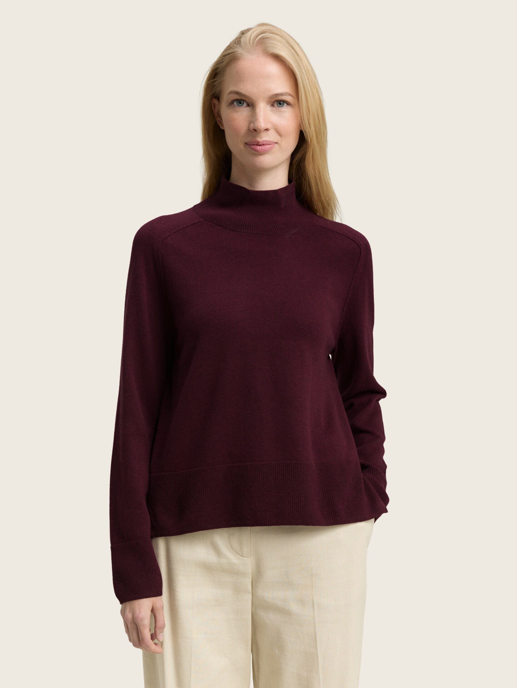 TOM TAILOR Strickpullover Strickpullover mit Stehkragen günstig online kaufen