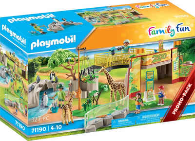 Playmobil® Konstruktions-Spielset Mein großer Erlebnis-Zoo (71190), Family Fun, (127 St), Made in Germany