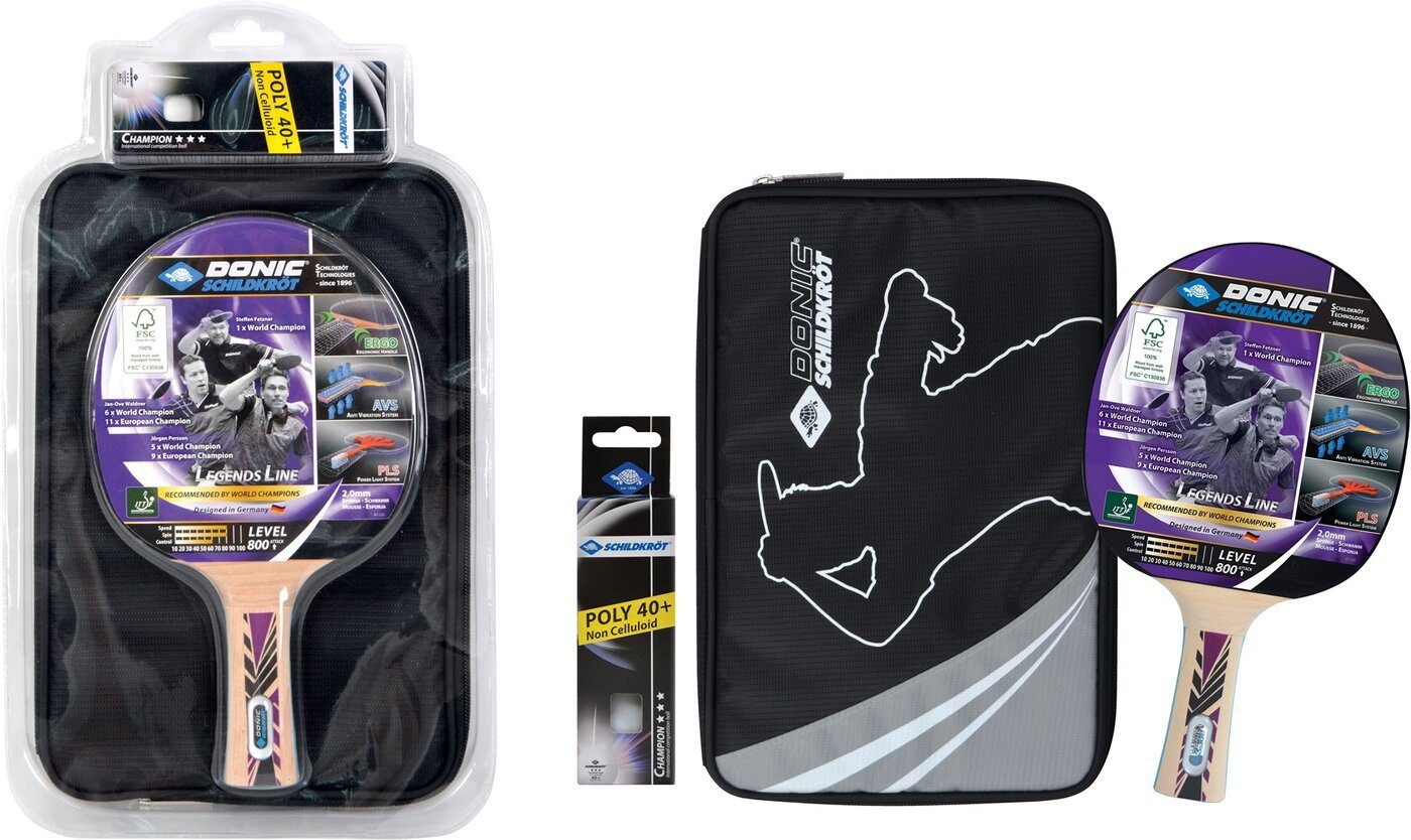 Tischtennisschläger TT-Set LEGENDS 800 FSC "Premium-Ges