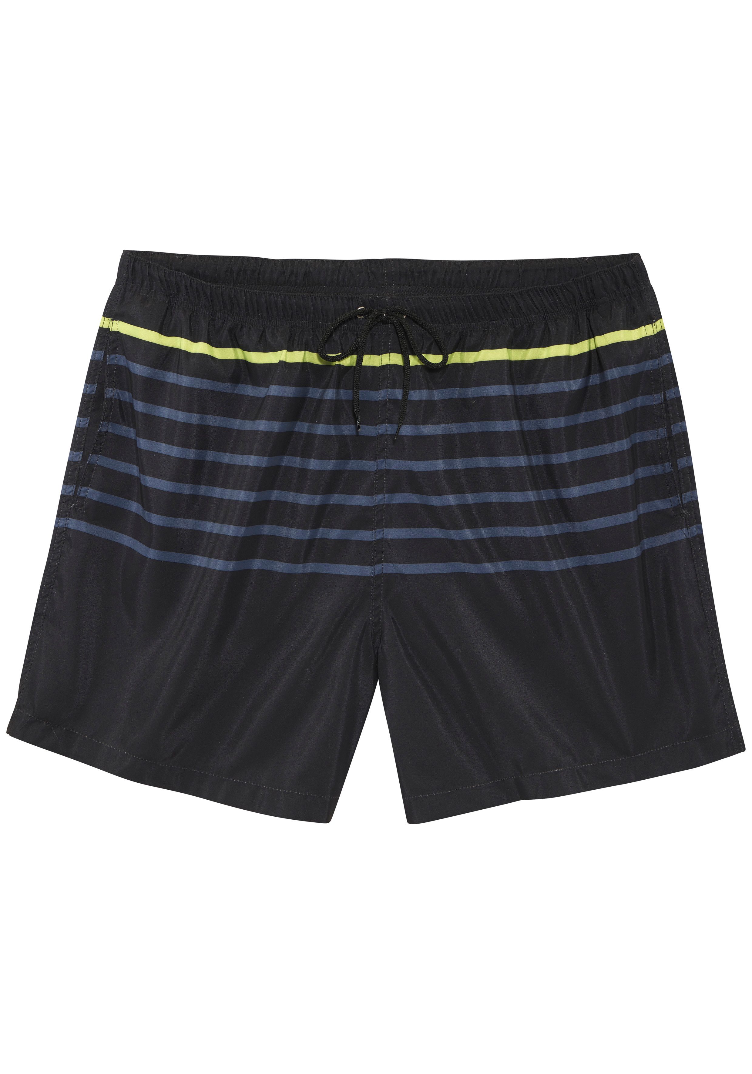 John Devin Badeshorts mit platziertem Streifendesign