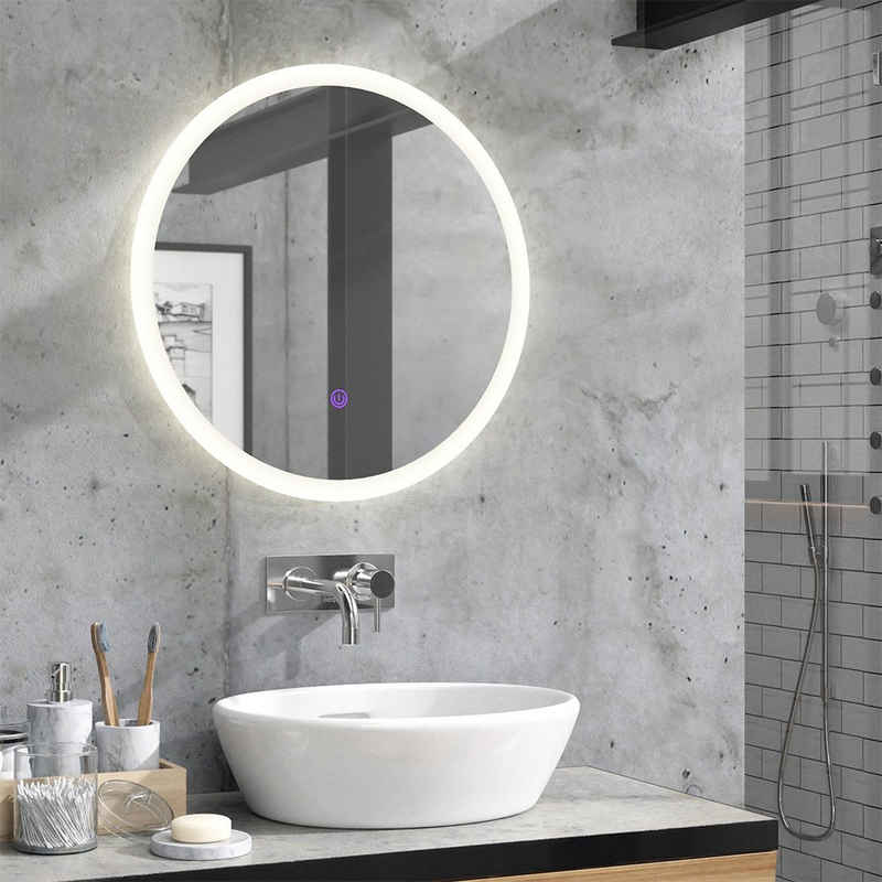 Y&D Premium Line Дзеркало для ванної кімнати Rundspiegel LED-Spiegel Weiß 60cm dimmbar